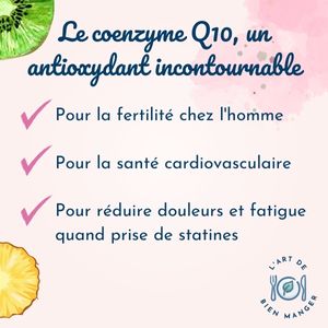 coenzyme Q10 diététicienne en ligne à Pau antioxydant fertilité projet bébé